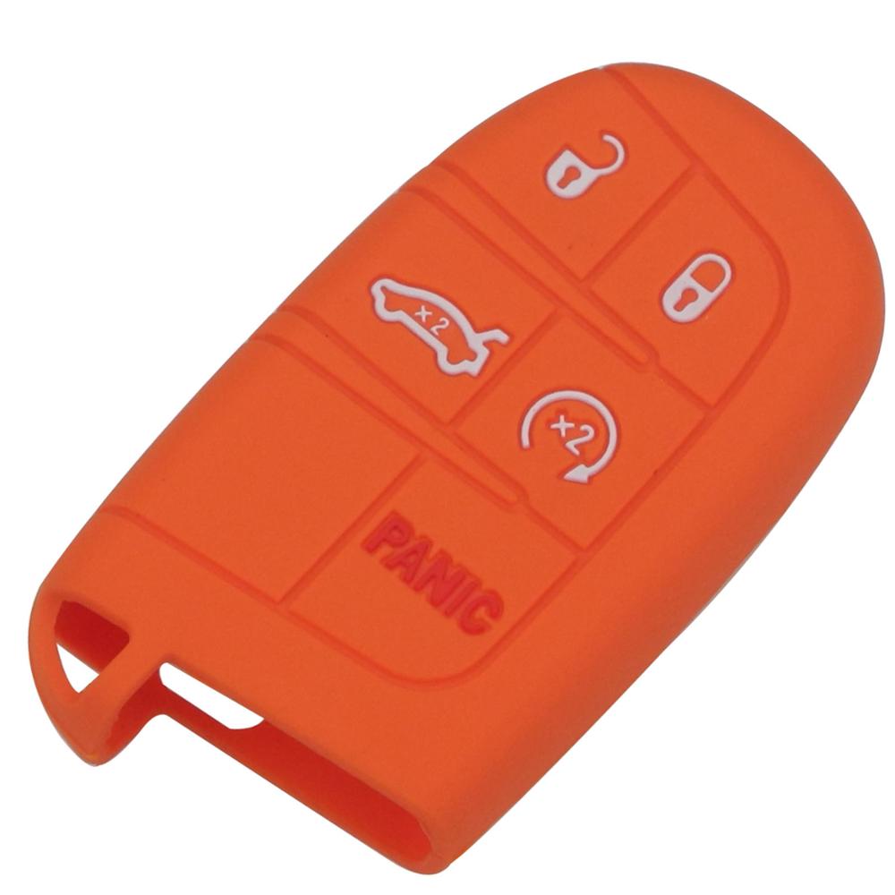 Jingyuqin Fernbedienung 5 Tasten Silikon Gummi Schlüsselanhänger Hülle Abdeckung Für Jeep Renegade Hartstahl 2016 Smart Schutz Zubehör Skin
