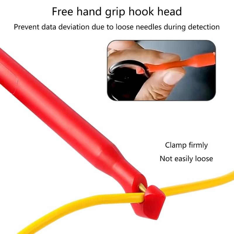 Kabelklemmen Durchstechklemme Bananenstecker Hochbelastbare Isolationsdurchstechsonde Kfz-Testklemme mit Rückleiter