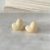 Sweet Dopamine Colorful Heart Stud Earrings: Elegant, Simple, Versatile Accessory for Ladies
