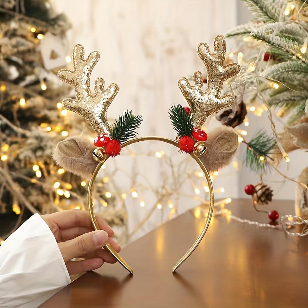 1PC Christmas Headbands Gift Xmas Hair Accessories Headband Cosplay Girls Reindeer Antlers Hairband Merry Christmas Decorations