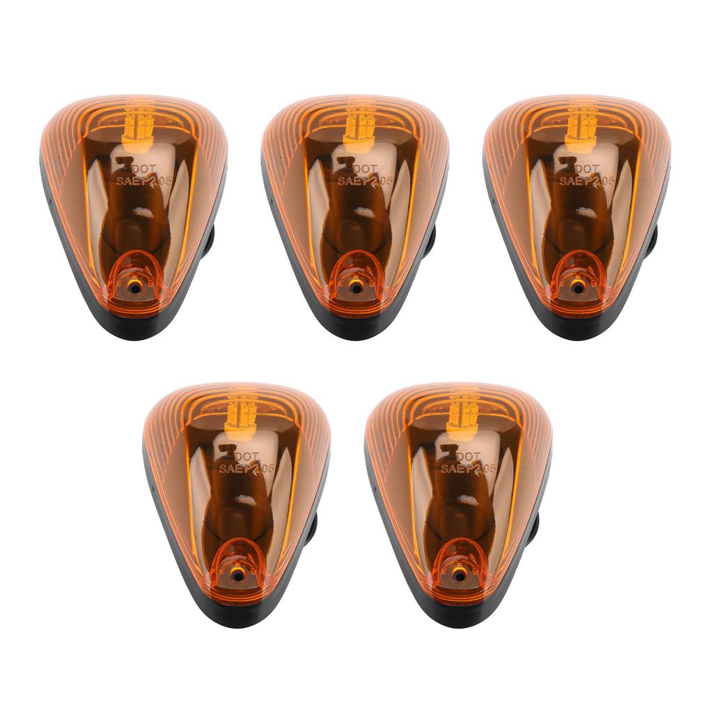 5 Stück LED Kabinenmarkierungsleuchte 12V Bernstein Hohe Helligkeit Wasserdicht Stoßfest Kabinendachmarkierung