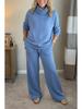 2025 Herbst/Winter Damen Unifarbener Kapuzenpullover mit hohem Kragen & Top Zweiteiliges Set - Lässig und Stilvoll