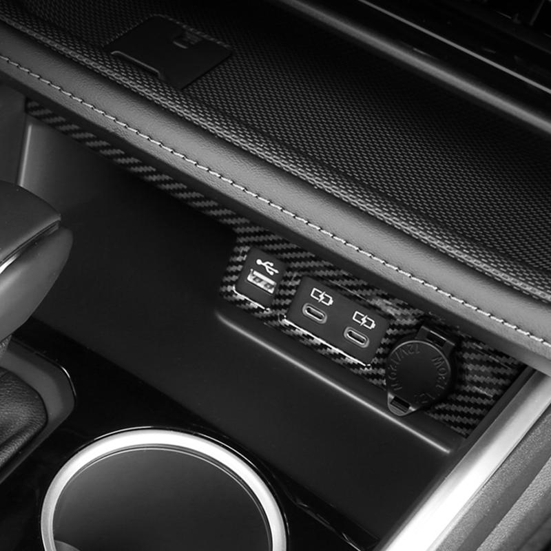 For Toyota Highlander XU70 2020 2024 2024 2024 ABS Car Central Control USB Frame Cover Trim Sticker Decoration Accessories