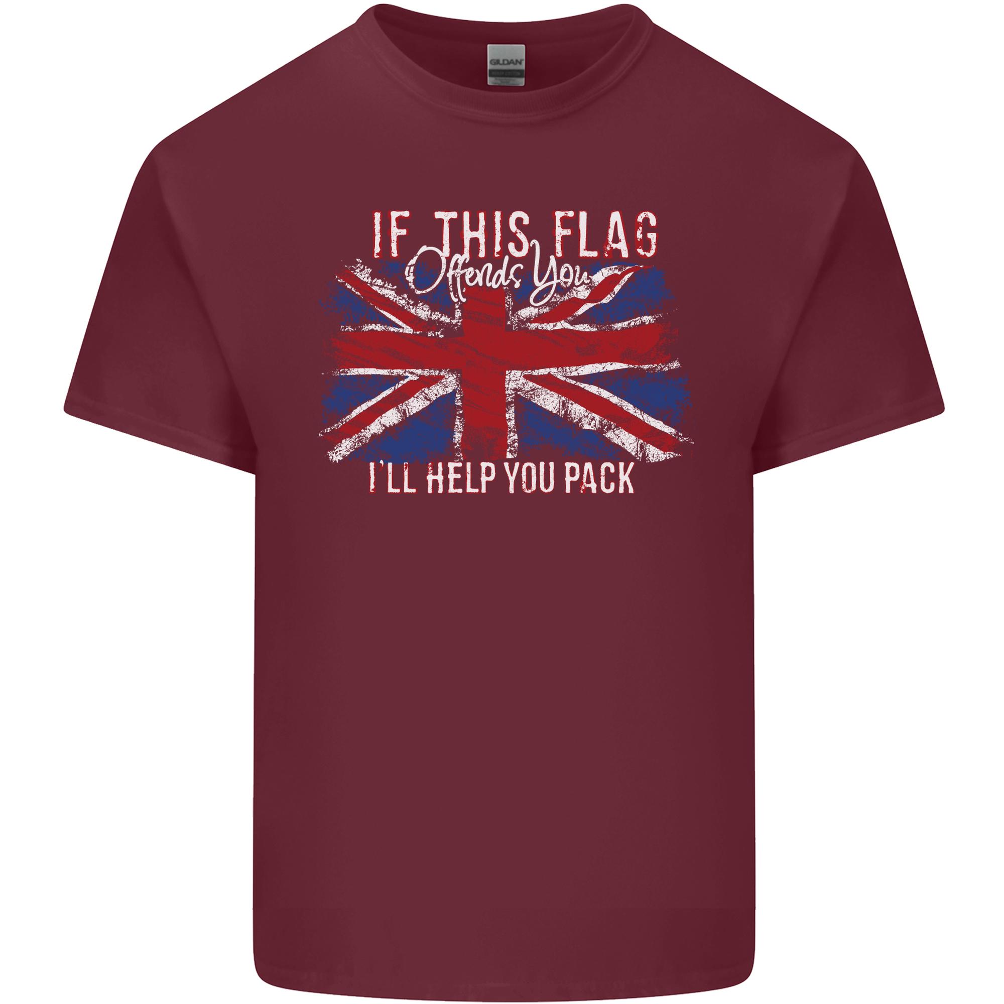 If This Flag Offends You Union Jack Britain Unisexs Light Cotton TShirt S