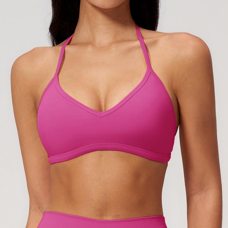 Ze Xin Brushed Yoga Wear Women's Halter-neck Bra, Shockproof Running, Fitness Quick-Dry Yoga Bra