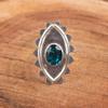 Natural Apatite Gemstone 925 Sterling Silver Jewelry Handmade Engagement Ring RR-6-11