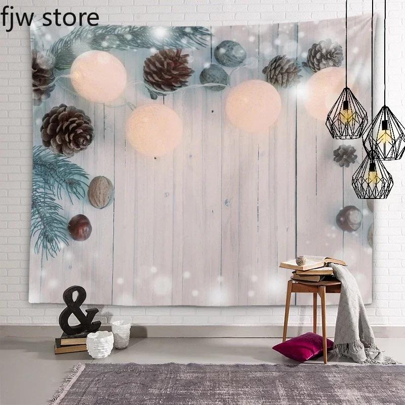 Noel Yeni Yıl Dekorasyonu Goblen Sanat Süs Yurt Odası Oturma Odası Duvar Ev