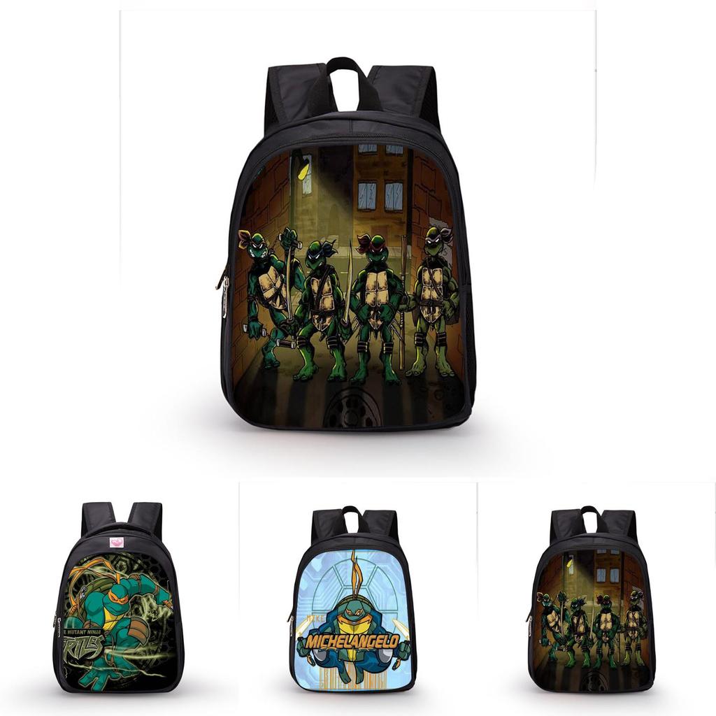 Tmnt Children's Cartoon Waterproof School Backpack With High Capacity And Breathable Design