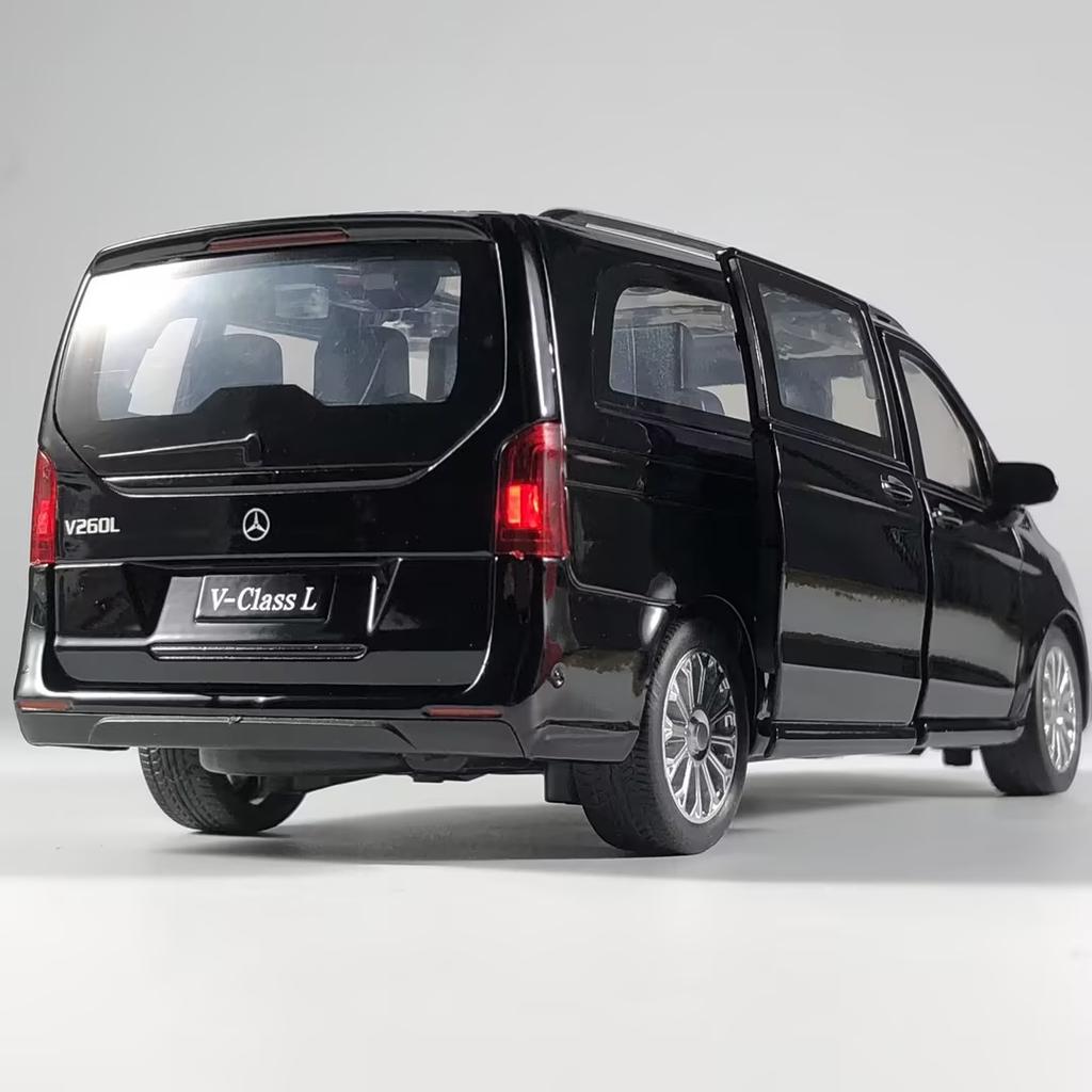 1/24 Benz V260L MPV Alloy Metal Diecast Model Car Home Trendy Ornaments and Computer Desktop Decoration High Simulation Vehicles