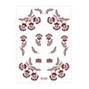 9pcs Water Transfer Decals Henna Tattoo Stickers Fake Body Art Sticker  Women/Lady/Girl