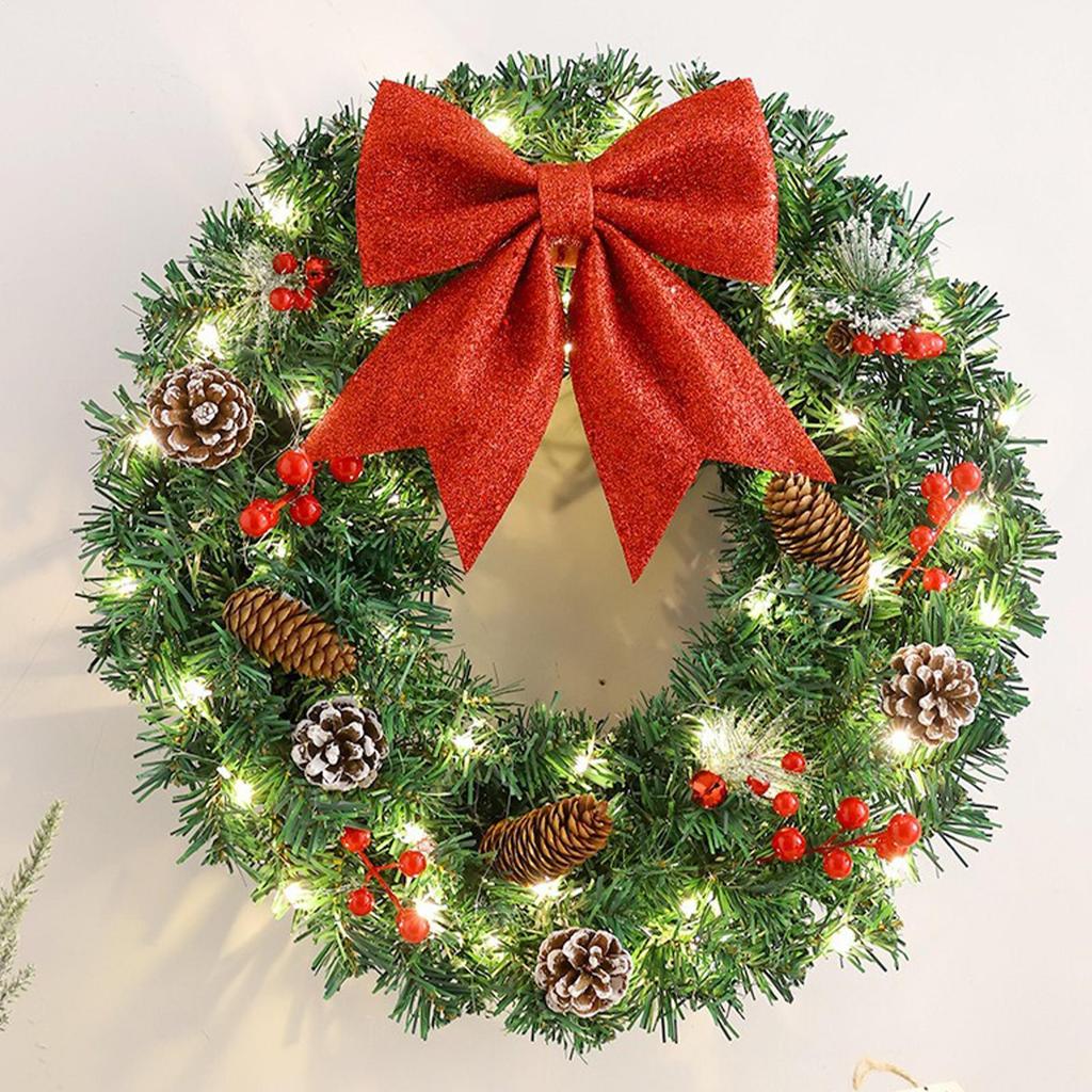 Christmas Wreaths For Front Door Fence Holiday Wreath Elegant Christmas Decoration For Mantle Cabinet Wall Porch Fireplace