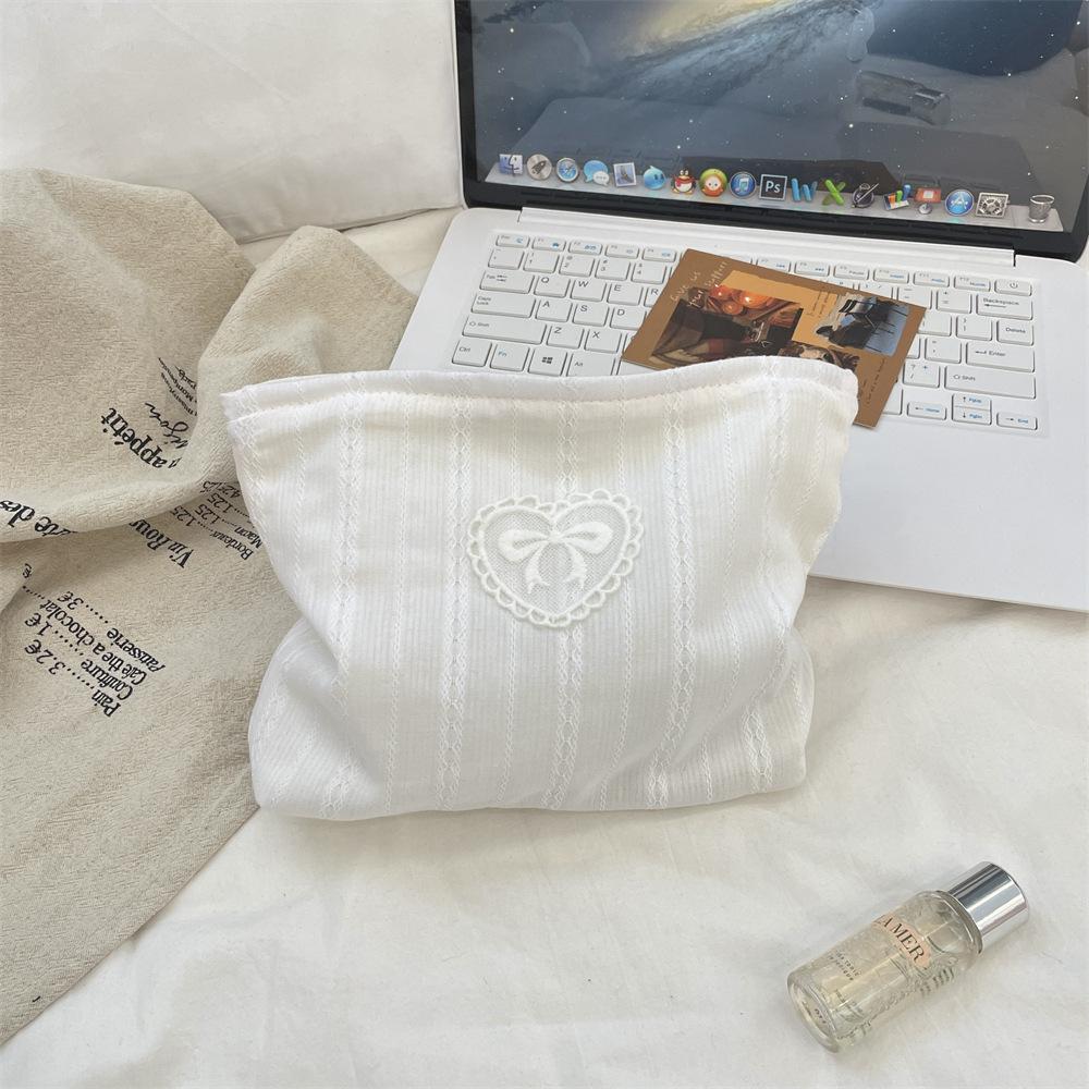 Fresh Color Scheme, Bow Tie, Makeup Bag, Large Capacity, Storage Bag, Skincare Organizing Bag, Shopping Handbag