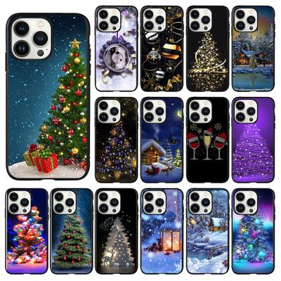 Pouzdro na mobil pro Iphone 14 13 12 11 Pro Max Xs Xr X 8 7 Plus Se Pouzdro na mobil Vánoční stromeček Nový rok Funda Cell