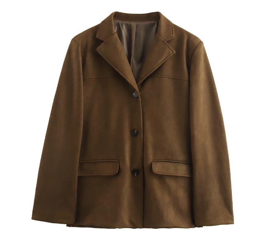 Retro Suede Women's Jacket - Cross-Border European & American Style