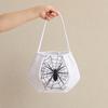Huaqianguhh Cute Halloween Treat or Trick Bag with Handle for Kids, Reusable Non Woven Candy Goodie Bag, Soft Handbag Basket Party Favors