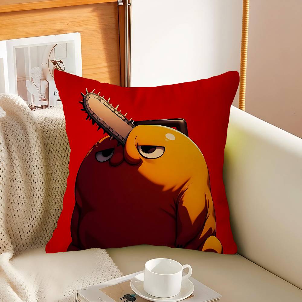 C-Chainsaw Man Dekorativ Rum Estetik Kuddfodral Heminredning Sovrum Soffa Säng Soffa Kuddfodral 45x45