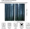 Forest Curtains Mysterious Mist Fall Nature Scenery Window Treatments Bedroom Living Room Darkening Made Of Polyester Area Decor