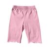 Kids Fashion Casual Five-Point Shorts Slim Fit Elastic Waistband Ruffled Edge Comfortable Playwear Bottoms for Children