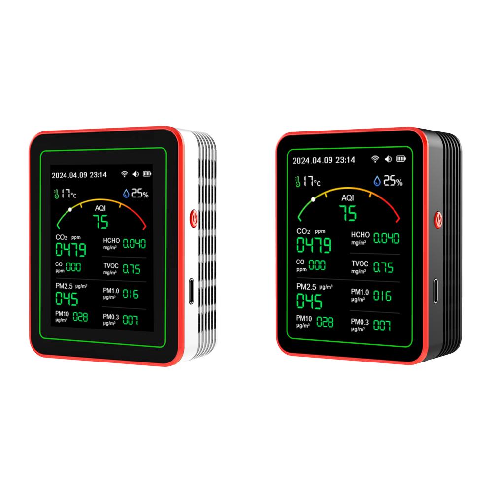 

B# Tuya WiFi 15-in-1 Air Quality Detector PM2.5 CO CO2 TVOC HCHO Tester(White)