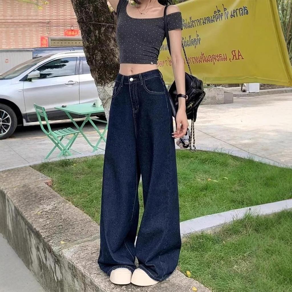 Plus Size Women's Retro High Waist Wide Leg Jeans - Spring/Autumn 2025 Collection