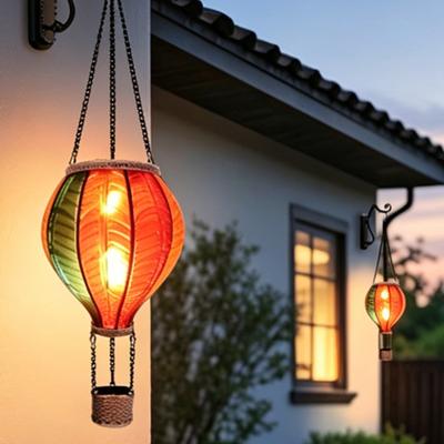 Solar-Heißluftballon Hängeleuchte Wasserdichtes Nachtlicht für Garten, Terrasse & Bistro Auto Ein/Aus Warmes Leuchten Energiesparend Outdoor-Dekoration