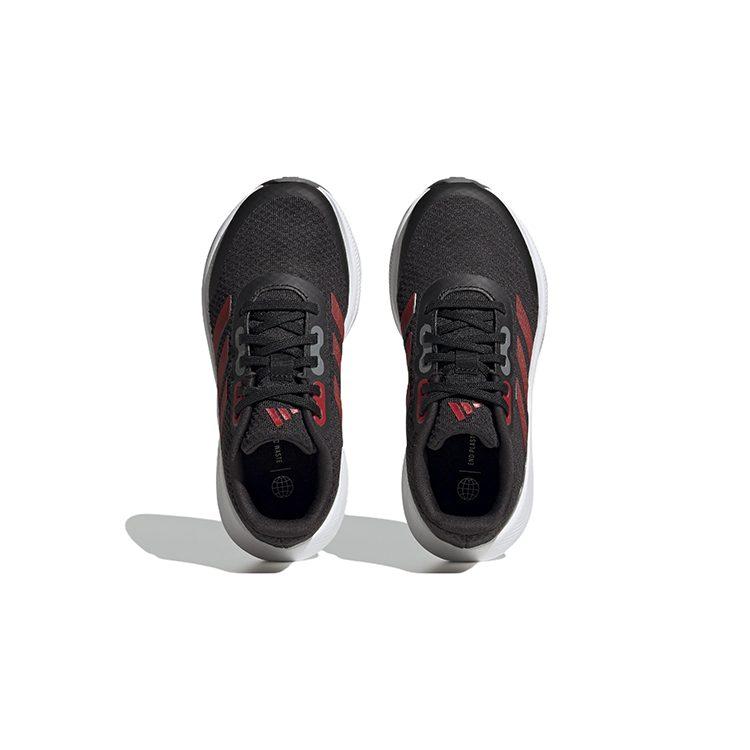 adidas Runfalcon 3.0 Fabric Slip Resistant Slip Resistant Low Top Kids' Running Shoes Black Red Kids' IE7252