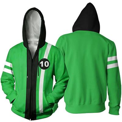 Ben10 Spiel Cosplay Kostüm Hoodies Langarm Fleece Herren Kapuzenpullover Mode Design 3D Druck Pullover Unisex Streetwear