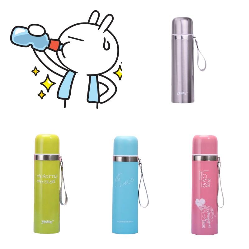 Steel 500ml Stainless Insulated Cup Handle Rope Portable Outdoors Gift Teacup