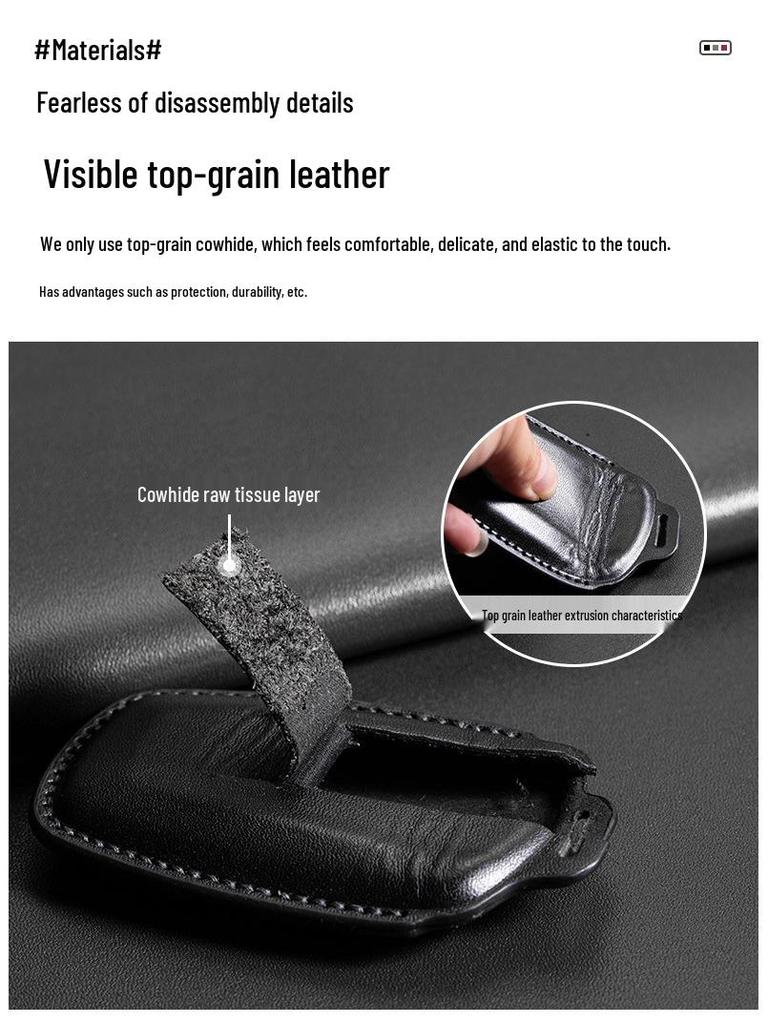 GAC Trumpchi Key Case Genuine Leather for E8, E9 Shadow, S9/S7, ES9 with Buckle