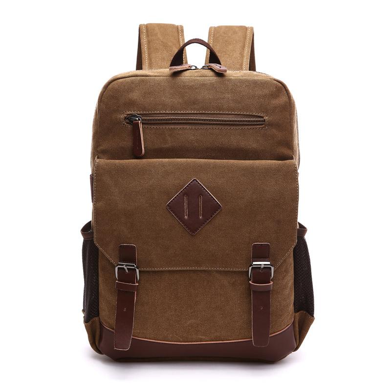 Mens Large Vintage Canvas Backpack for Men Canvas Bookpack Fits Most 15.6 Inches Laptop School Laptop Bag Hiking Travel Rucksack