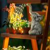Solar Elefant Gartenornament mit wasserdichter IP65 Solarleuchte Harzstatue für Außenbereich Terrasse Rasen Balkon Dekor Einzigartiges Muttertagsgeschenk