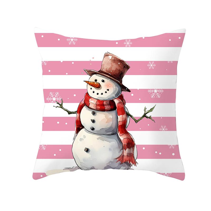 Christmas Home Decoration Pillowcases  Tree Elk Snowman Print  Sofa  Ornaments Holiday Gifts