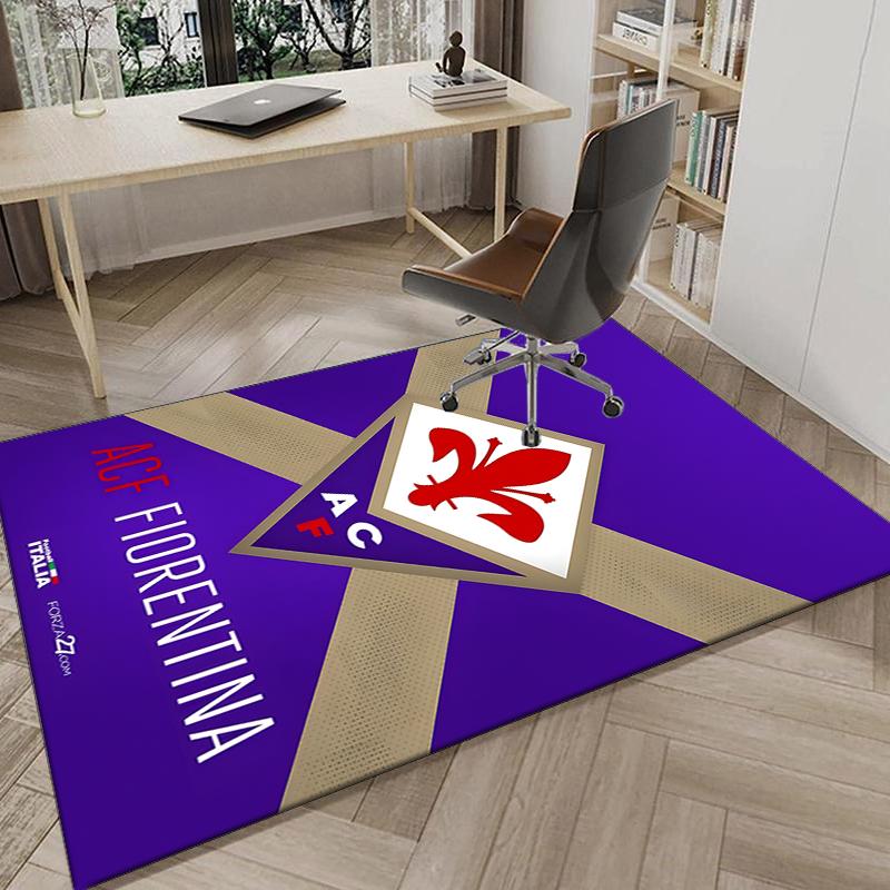 1PC Fiorentina Football Club Rug Game Carpet, Floor Mat for Bedroom Living Room Entryway Rug, Home Decor Idea Gift for Christmas birthday