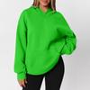 Women's  Fashion Zipper Hoodie Long Sleeve Hooded Pullover Sweatshirt Casual Solid Color Tops With Pockets
