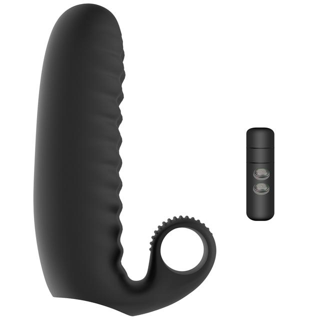 Double Finger Sleeve Vibrator G Spot Orgasm Massage Clit Stimulate Female Masturbator Vibrator Lesbian Sex Toys Finger Sleeves