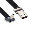 Cablecc 200CM Up Angled USB Male To Micro USB Male Data Flat Slim FPC Cable for Phones 2.0 Type-A 5-Pin FPV, Discs,
