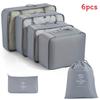 Travel Organization Bags Set Waterresistant Oxford Fabric With Foldable Cubes For Suitcase Packing And Makeup Storage
