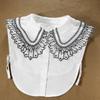 New Fake Collar Shirt Women White Lapel Ruffles Stand False Collar Woman Girls Detachable Collar Lace Removable Half Shirt