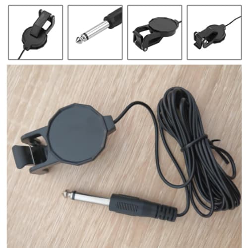 Clip-on Guitar Pickup Microphone for Guitars, Folk Guitars, Ukuleles, and Violins. Easy To Install and Remove.