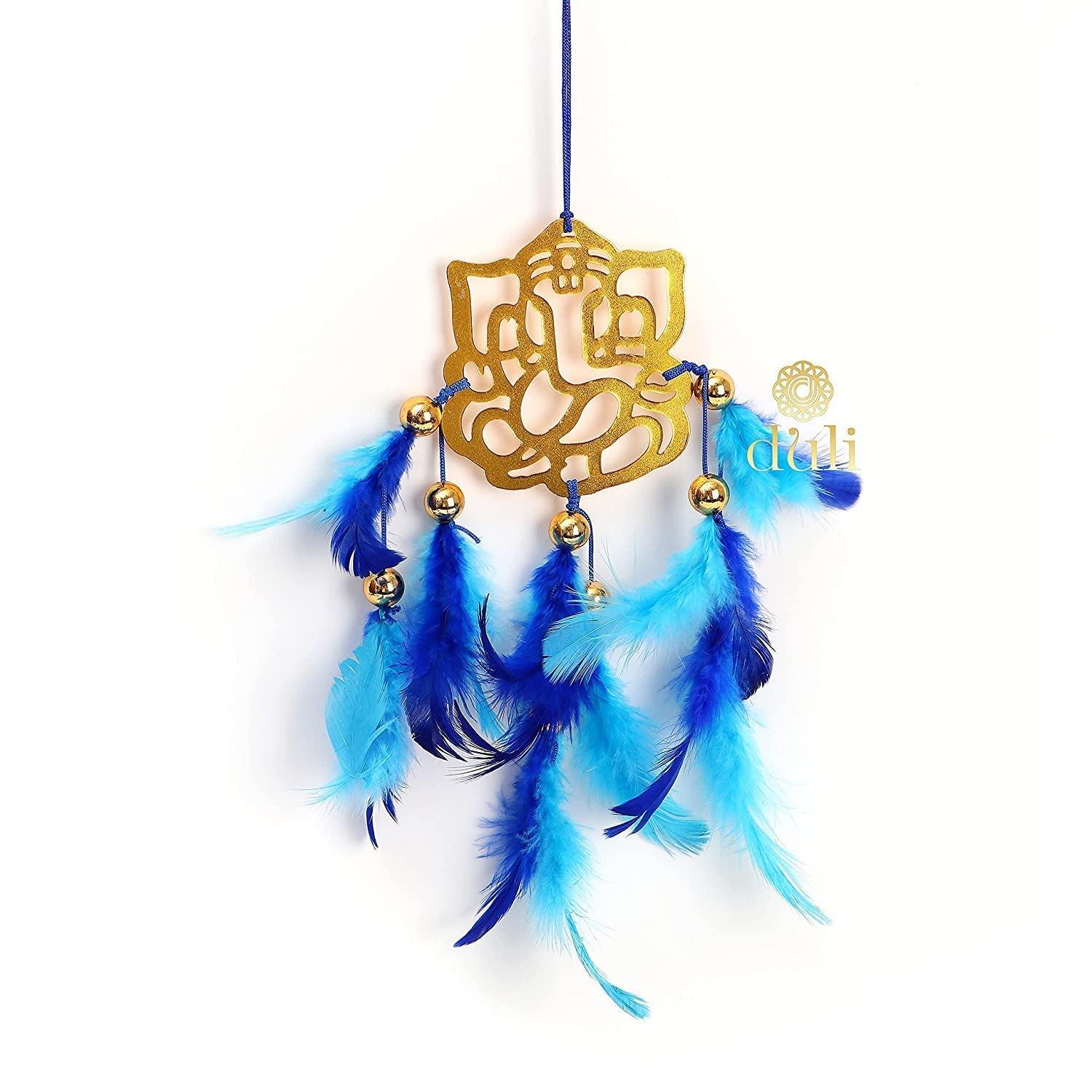 Ловец снов для автомобиля Ганеша, Dream Сatcher Ganesha (Blue-Light Blue),  Duli
