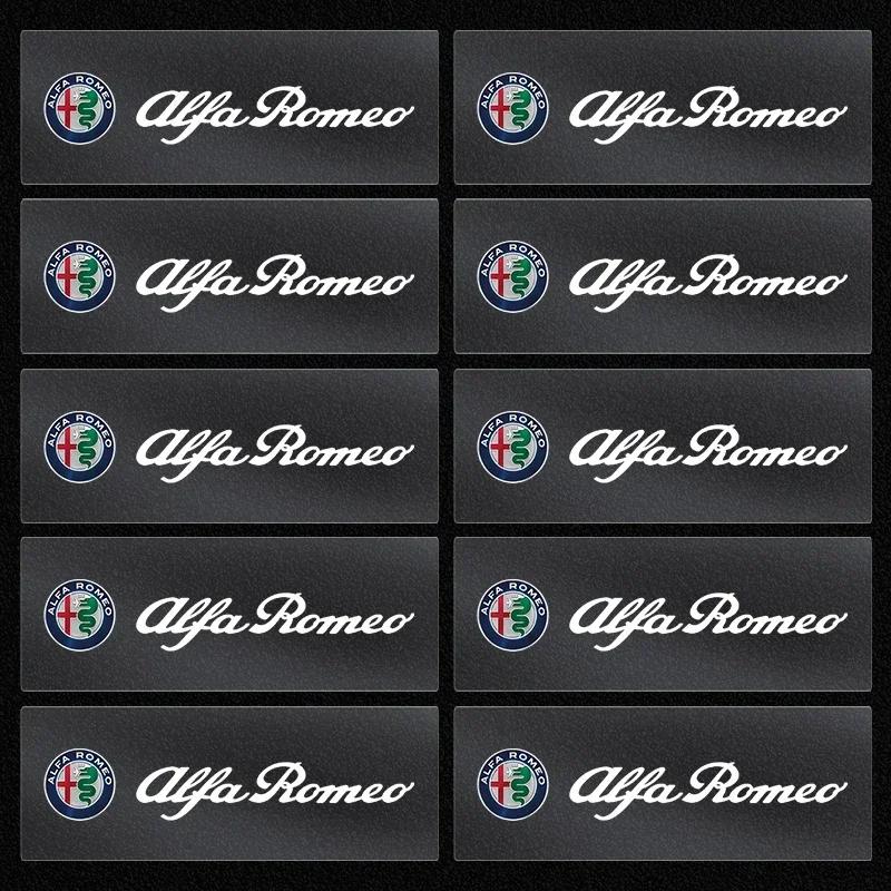 Dla Samochodu Alfa Romeo Naklejka z Odznaką Zagłówka Fotela Przedniego Naklejki na Szybę Boczną Samochodu Dla Alfa Romeo Giulia Stelvio MiTo Giulietta Tonale