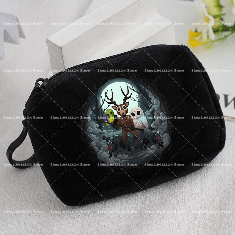 99 Nights In The Forests Soft Coin Purses Cartoon Print Mini Zipper Wallets Portable Key Change Pockets Storage Bags Boys Gift