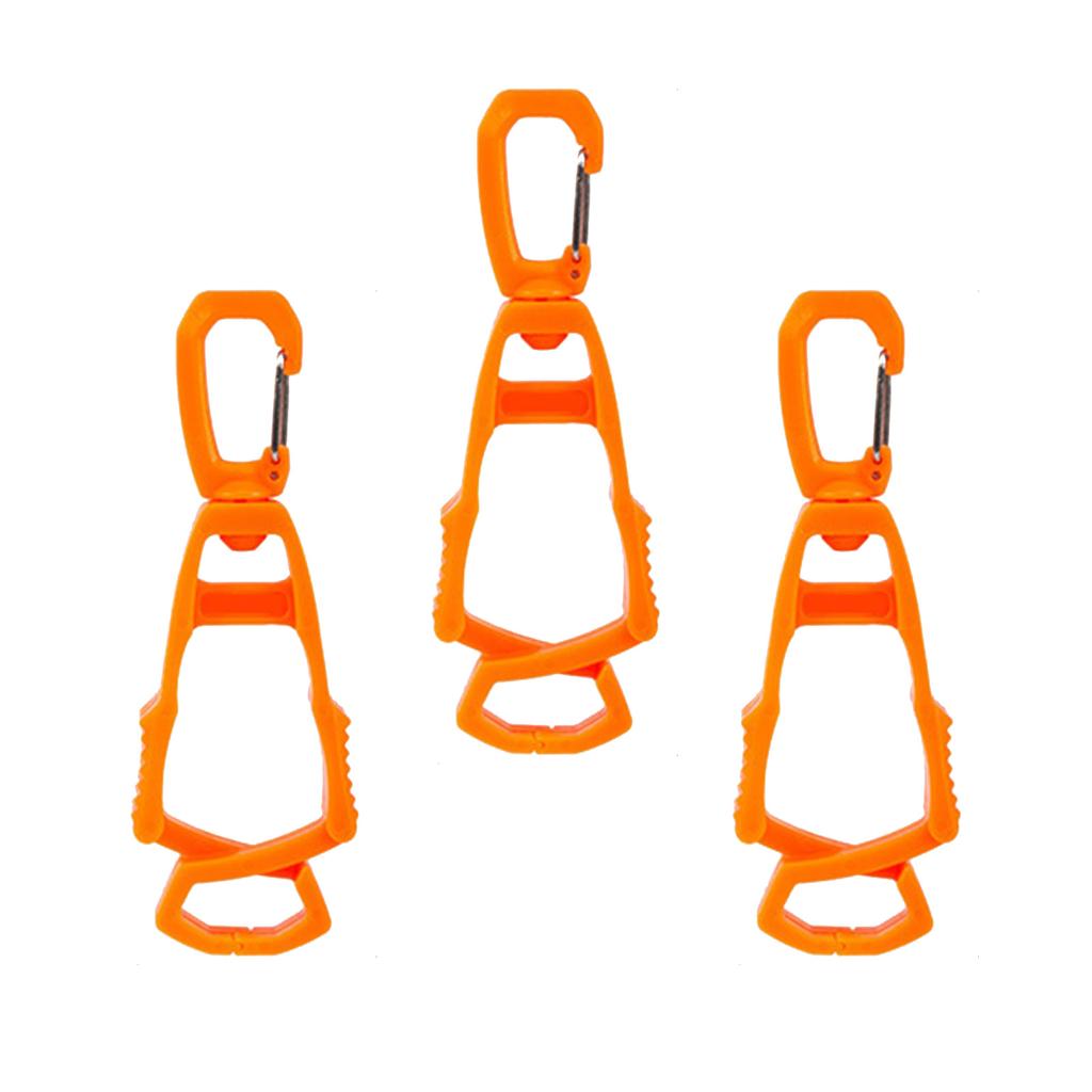 3Pieces Glove Clamp Carabiner Clip for Tool Bags Towel Hooks Nonslip Belt Attachment for Construction Outdoor Activity