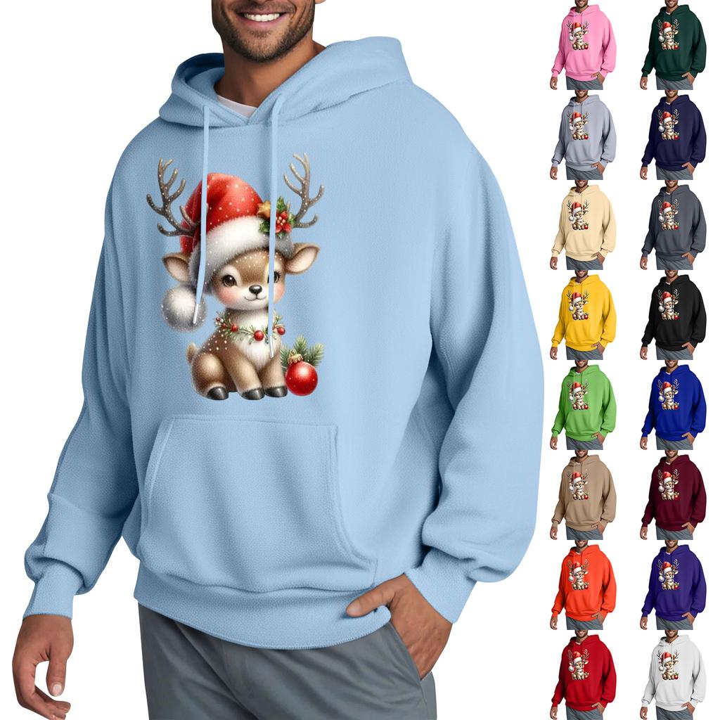 Men's Hooded Sweatshirt, Contrasting Color Sweatshirt, Sports   Casual Jacket