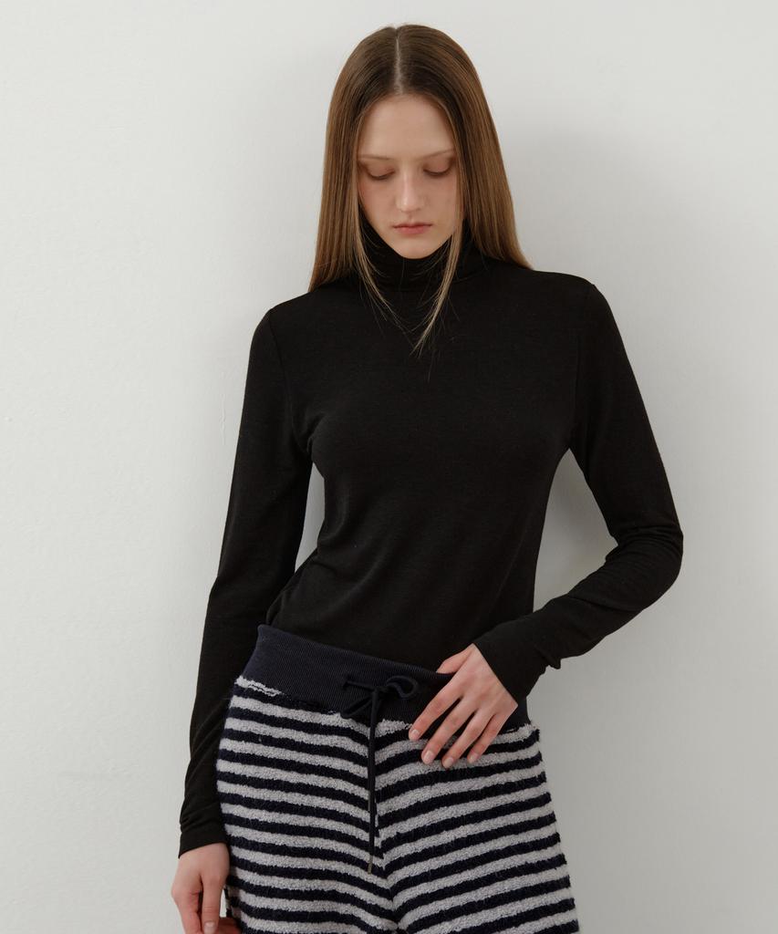 Wednesday Oasis For Woman Fuzzy Boucle Stripe Wide Pants_Gray(W25-Pt36)