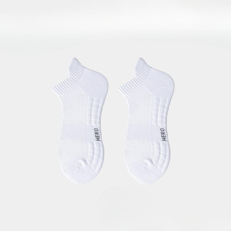 Summer Thin Socks Men s Sweat-absorbing Breathable Sports Boat Socks with Massage Bottom, Waist-encircling, Anti-slip, Versatile Men s Socks 1 pair белый