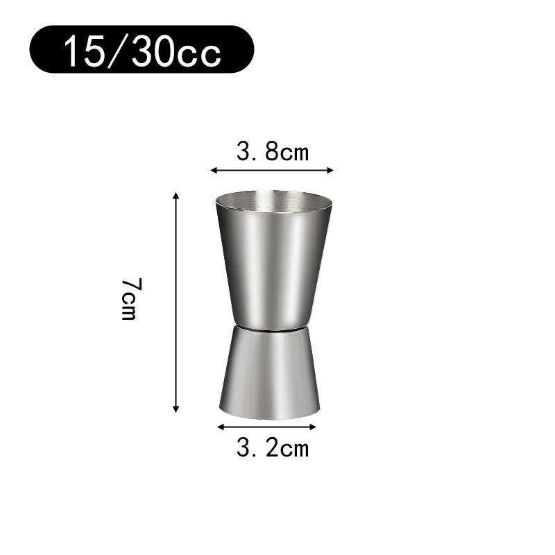 

Stainless Steel Double-headed Measuring Cup Cocktail Shaker, Metal Ounce Cup, Bar Cocktail Adjusting Measuring Glass 15/30cc