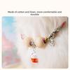 Pet Insect-proof Collar, Sandalwood Bead, Dog Collar, Money Cat Neck Collar, Alloy Head, Adjustable Bell