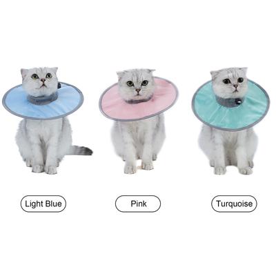Cat Cone Collar Sluta Slicka Justerbar Ribbing Neck Recovery Collar