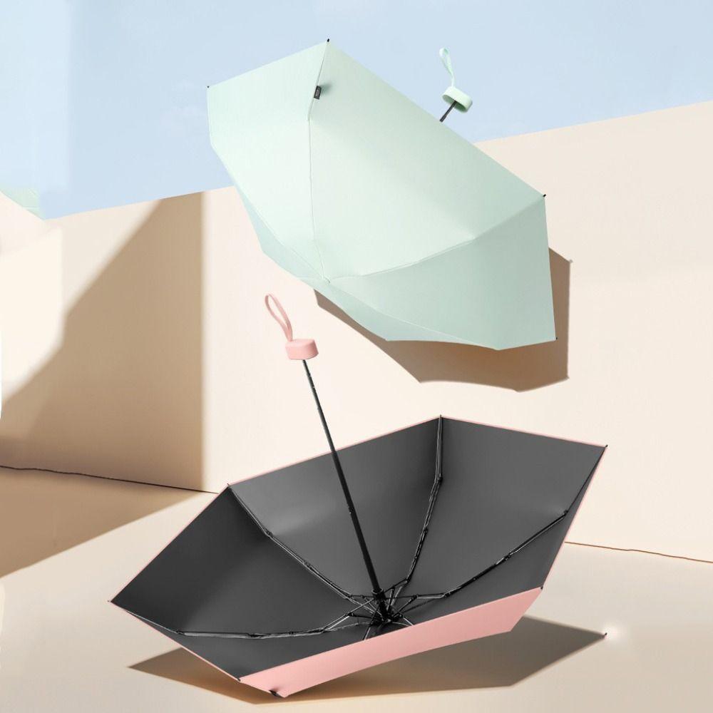 Windproof Rain Umbrella Anti UV Sun Shade Parasol Five-Folding Parasol  Student